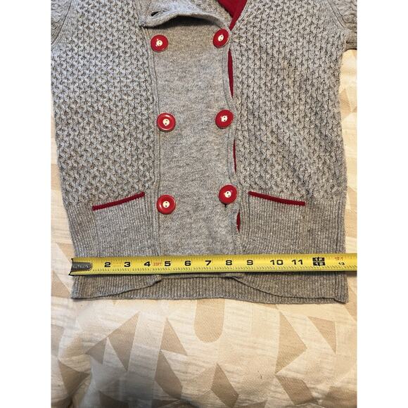 Anthropologie Sparrow For Anthro Gray Button Sweater Cotton/wool/angore Size M - Picture 7 of 8